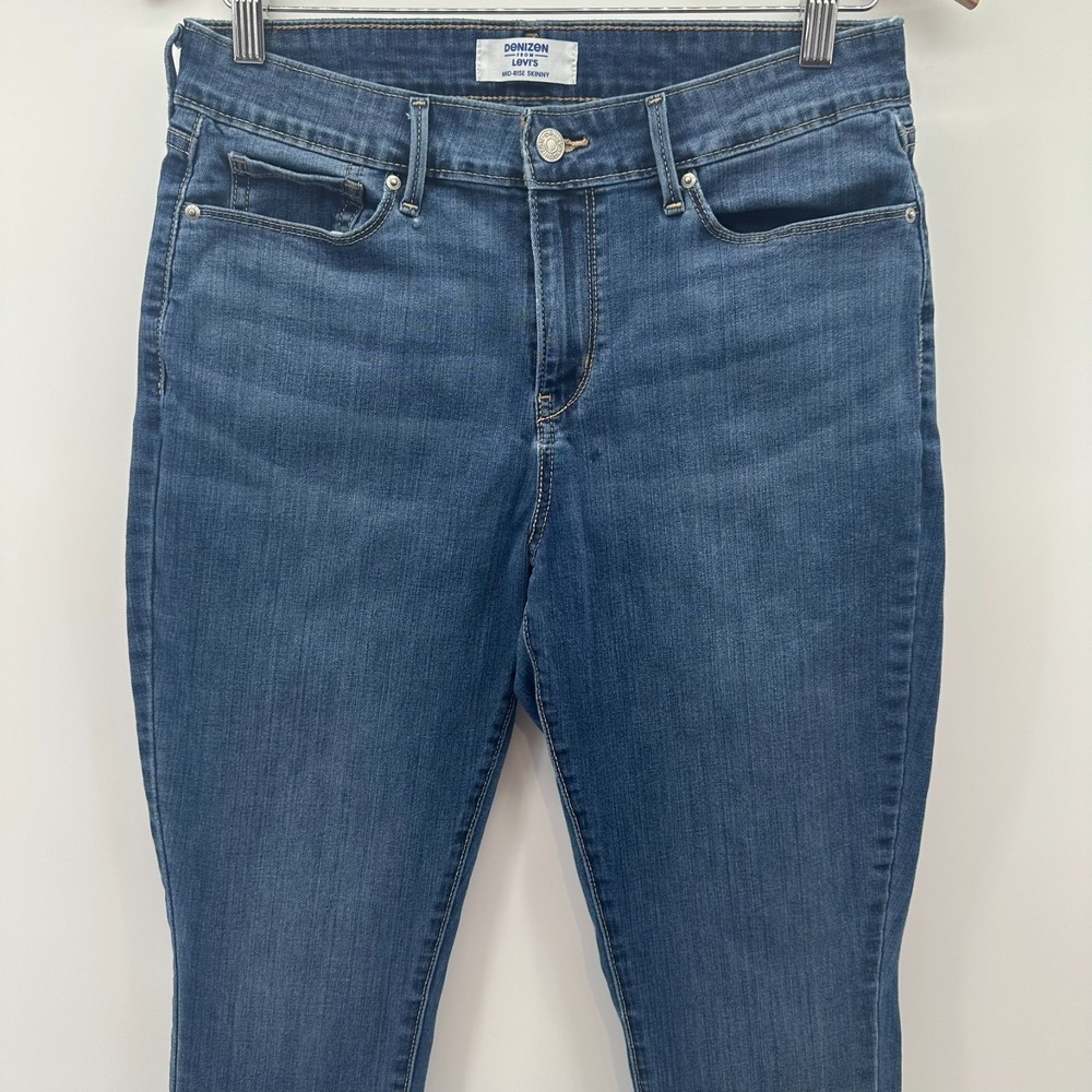 Denizen From Levi's Skinny Jeans 29x28 Womens Blue Denim Mid Rise 5-Pockets